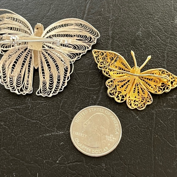 Sterling silver brooches - Picture 3 of 4